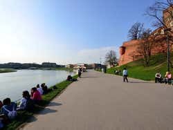 Strolling on the Vistula River Bank