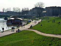 On the Vistula river bank